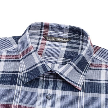 변형 깅엄 체크 패턴 셔츠