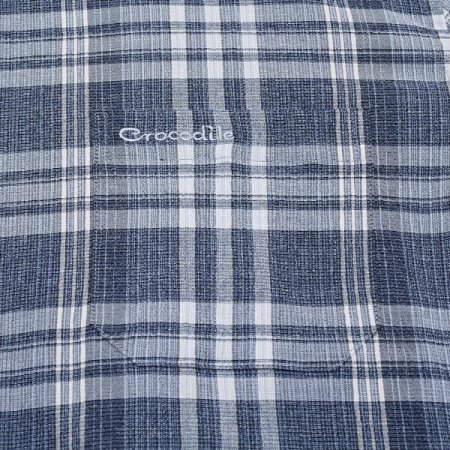 변형 깅엄 체크 패턴 셔츠