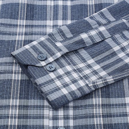 변형 깅엄 체크 패턴 셔츠