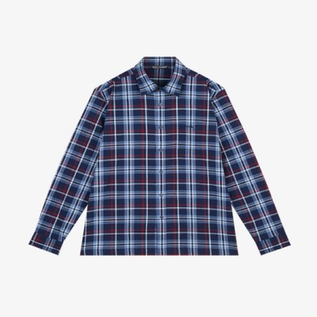 변형 깅엄 체크 패턴 셔츠