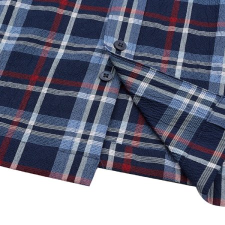 변형 깅엄 체크 패턴 셔츠