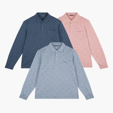 올오버 프린트 카라 티셔츠