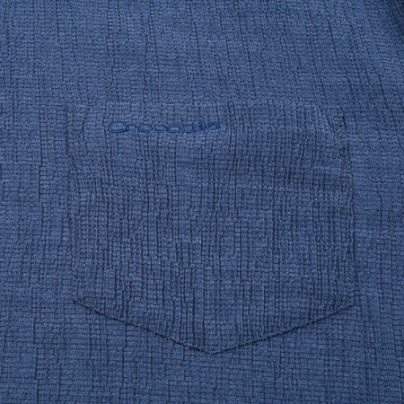 서커우븐 솔리드 카라 티셔츠