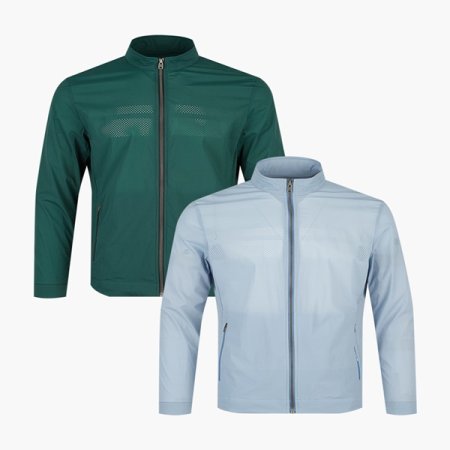 나일론 스판 잔체크 점퍼