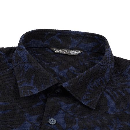 소프트 써커 하와이안 프린트 반소매