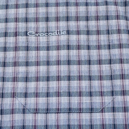 약써커 시그니처 체크 반팔 남방