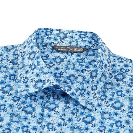 스몰 플라워 패턴 캐주얼 반팔 남방