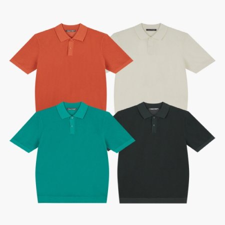 여름 조직 폴로형 니트