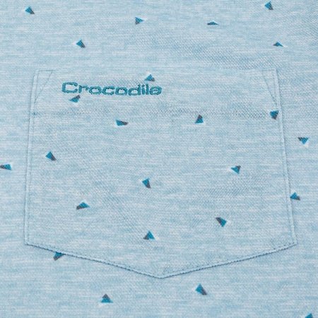 폴리 올오버 패턴 카라 티셔츠