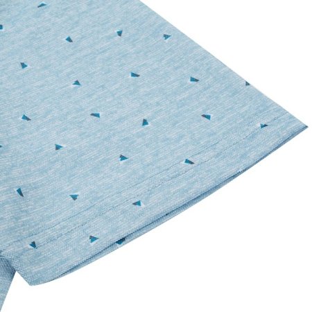 폴리 올오버 패턴 카라 티셔츠