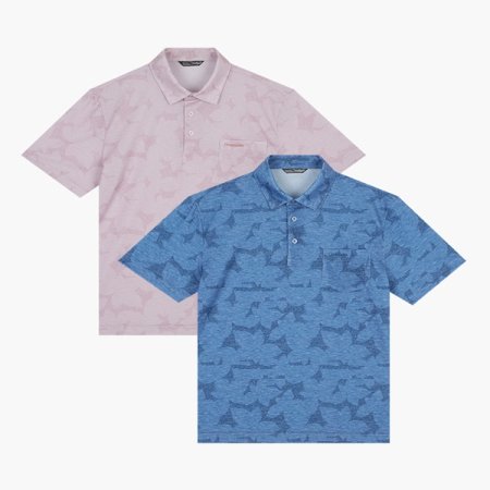 플라워 패턴 폴리 스판 티셔츠