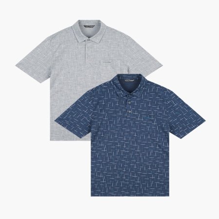 올오버 프린트 카라 티셔츠