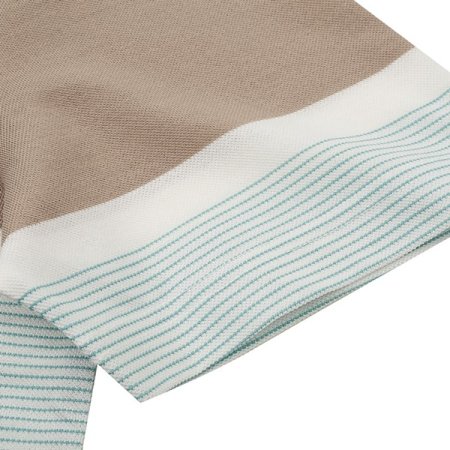 면 혼방 피케 스트라이프 카라티