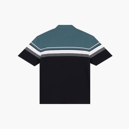 상단 분할 패턴 카라 티셔츠