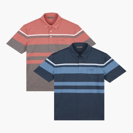 피케 분할 패턴 카라 티셔츠