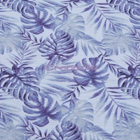 트로피컬 프린트 카라 티셔츠