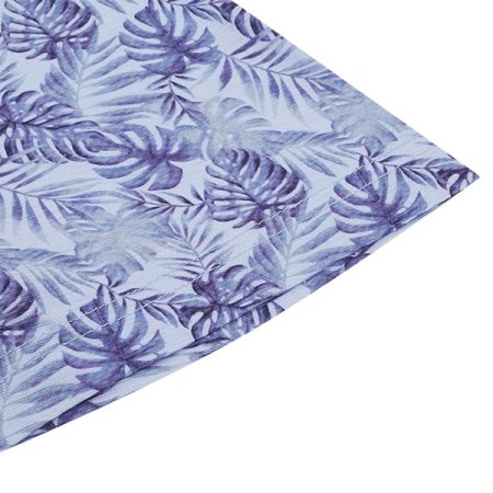 트로피컬 프린트 카라 티셔츠