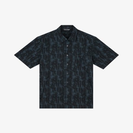 썸머 냉감 기하학 패턴 반팔 남방