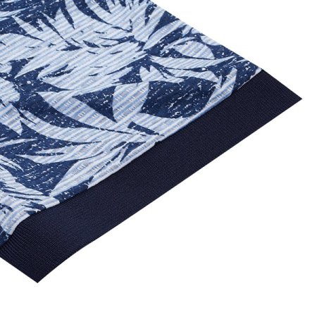 트로피컬 우븐 패치 집업 니트