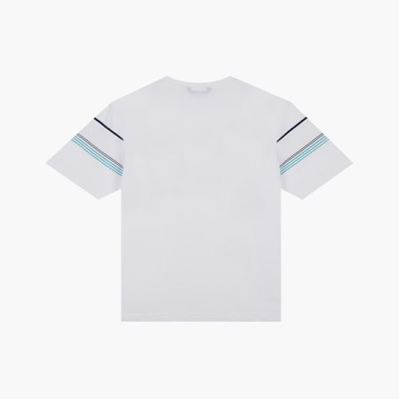 자카드 원포인트 라운드 티셔츠