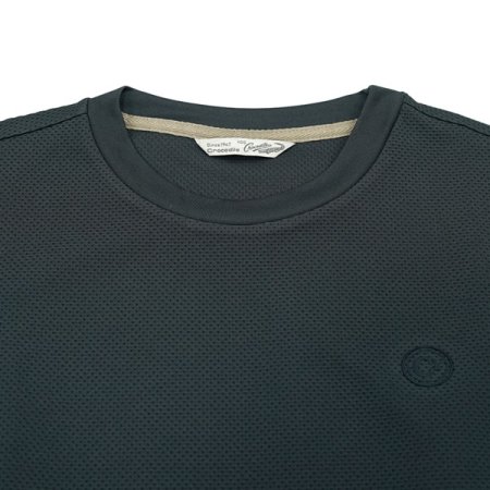 와플 조직 라운드 티셔츠