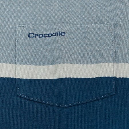 코트나 원사 스트라이프 카라 티셔츠