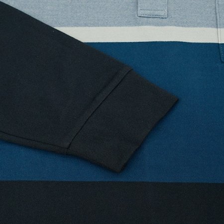 코트나 원사 스트라이프 카라 티셔츠