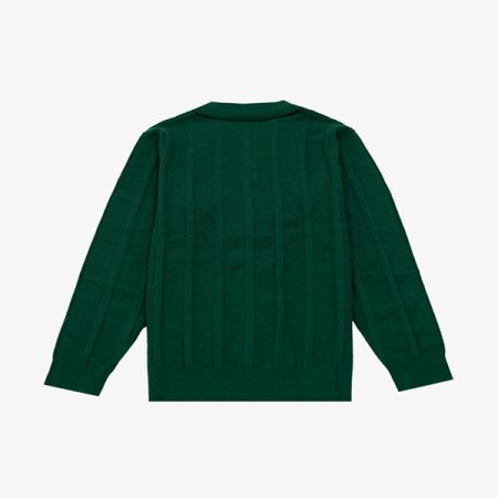 세로 스트라이프 조직 폴로 니트