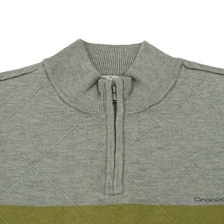 아가일 하프 집업 라운드 니트