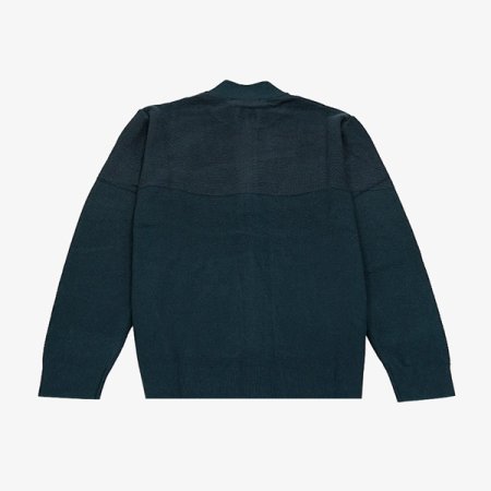 컬러 블록 풀집업 니트 가디건