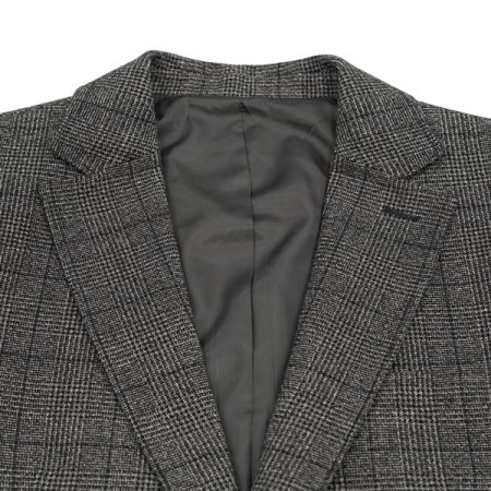 글렌 체크 변형 콤비 자켓