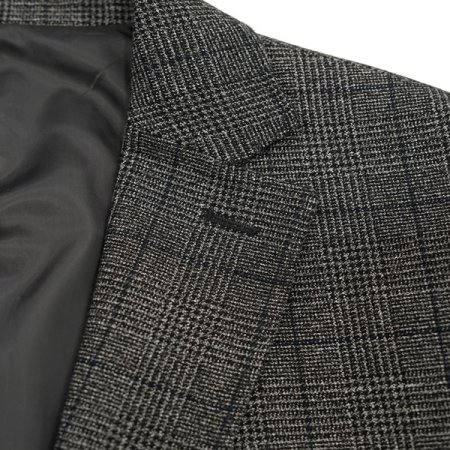 글렌 체크 변형 콤비 자켓