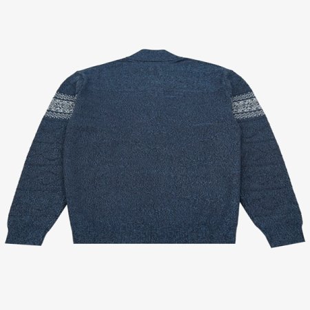 노르딕 패턴 하프 집업 니트