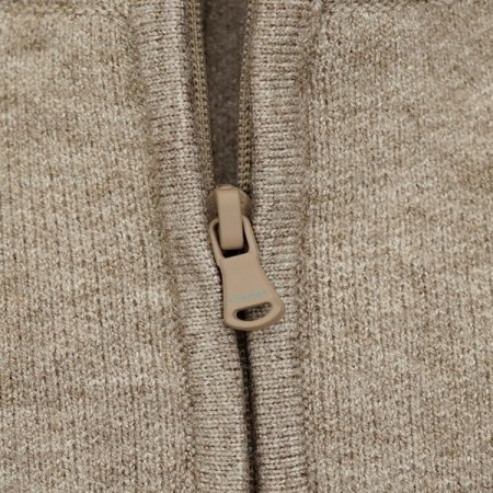 한기장 스트라이프 하프 집업 니트