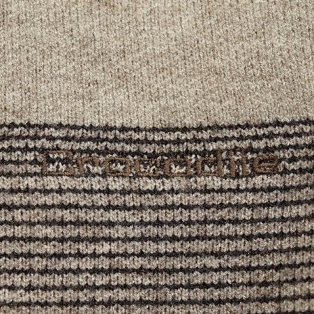 한기장 스트라이프 하프 집업 니트