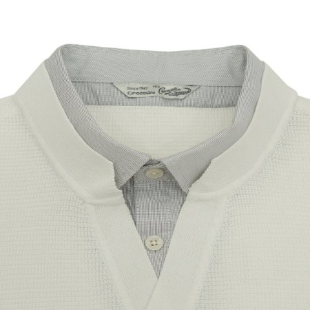 컬러블록 V넥 레이어드 니트