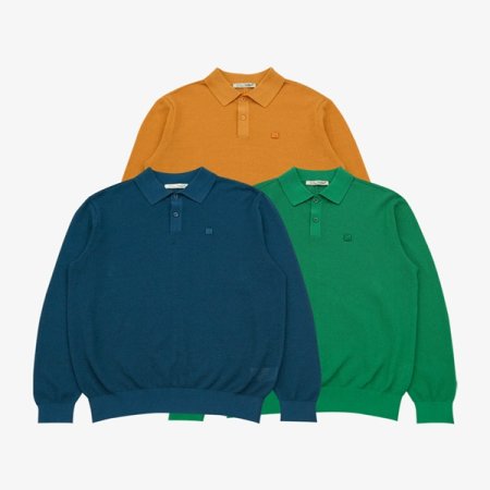 전판조직 카라 니트