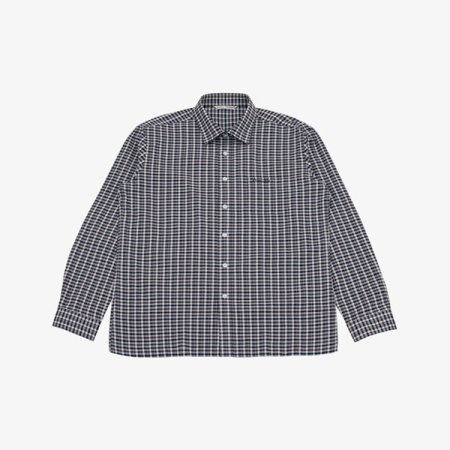 크로커다일 선염 써커 체크 긴팔 남방