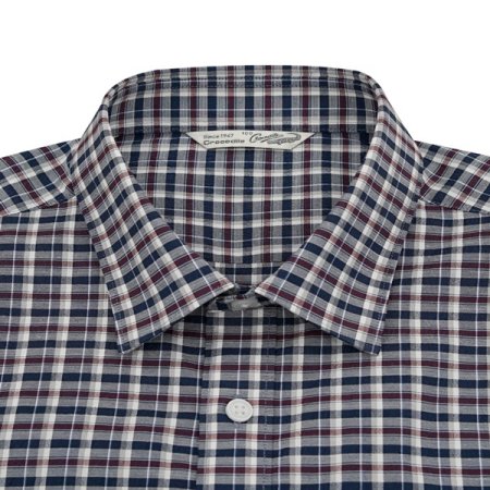 크로커다일 선염 써커 체크 긴팔 남방