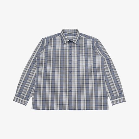 리넨 써커 체크 긴팔 남방