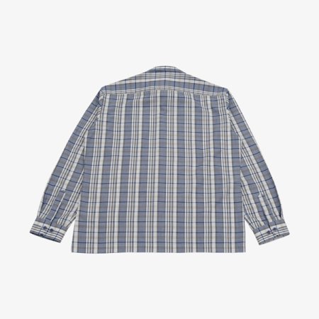 리넨 써커 체크 긴팔 남방