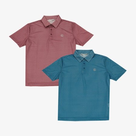 트라이앵글 프린트 카라 티셔츠