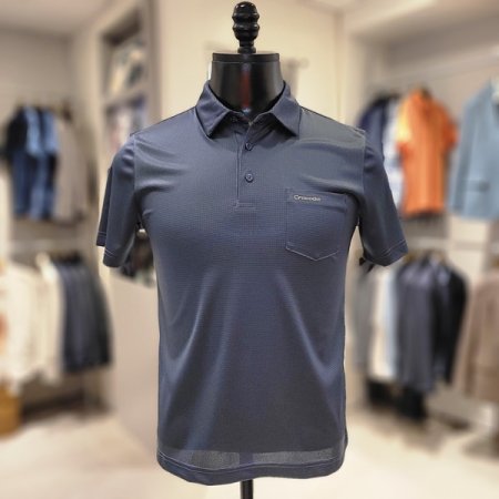 실크혼방 제천카라 티셔츠