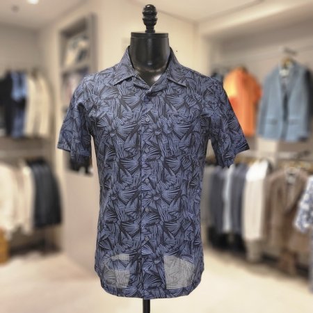 여름 에어홀 오픈카라 반팔 남방