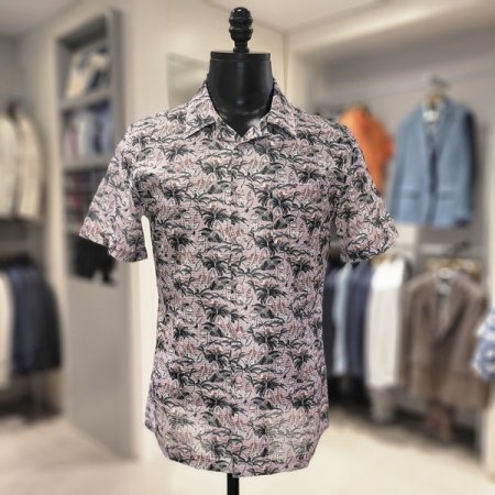 여름 에어홀 오픈카라 반팔 남방