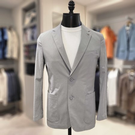 바이오 워싱 써커 콤비 자켓