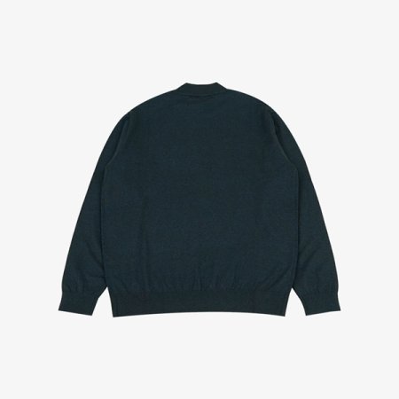 사선 조직 하프 터틀 니트