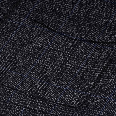 체크 카라 탈부착 점퍼