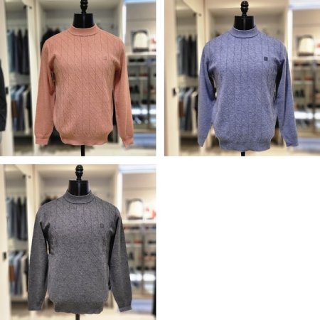 케이블 조직 모크넥 라운드 니트티