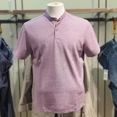 솔리드 헨리넥 반팔티셔츠